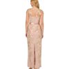 Women's Cascading Floral COLMN GWN, Merlot Multi/Nude