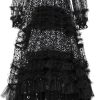 Elegant Summer High Waist Slim Fit Maxi Dress Women's Cascading Ruffle Gown Casual Lace Formal Cocktail Flowing Long Skirt