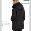 Women's Insulated Quilted Puffer Parka Winter Coat with Hood (S-XL)
