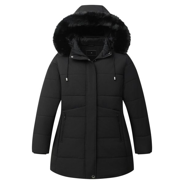 Women's Plus Size Winter Coat Waterproof warm Down Coat Detachable Hooded Parka Jacke