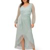 Women's Metallic Mesh Gown