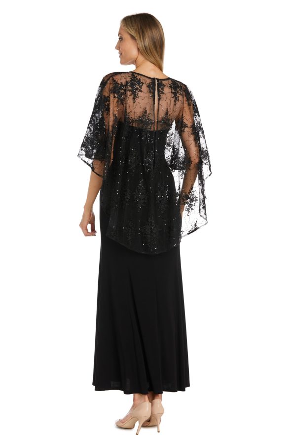 Womens Plus Sequined Long Evening Dress