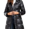 Long Down Jacket for Women Hooded Long Puffer Coat Duck Down Winter Coat Trendy Parka Jacket 2024