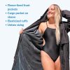Unisex Swim Parka with Comfort Plush Fleece Lining, Multi Pocket Zipper - Water Resistant Swim Coats for Women & Men