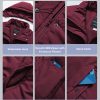 Women's Plus Size Warm Puffer Jacket Waterproof Fleece Lined Winter Coat with Removable Hood