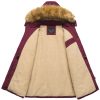 Women's Plus Size Winter Coats Warm Parka Jackets Sherpa Lined Detachable Fur Hood Available in Size 1X to 5X