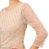 Women's Beaded Long Dress, Biscotti